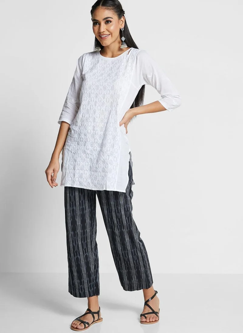 Fabindia Cotton Ikat Drawstring Pant