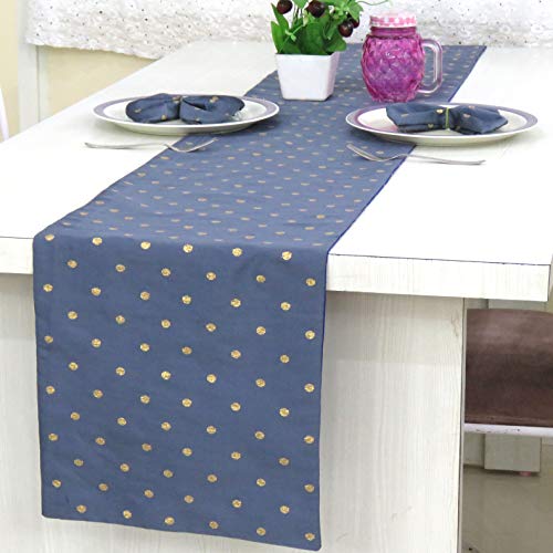 Riara Art Silk Banarsi Brocade Traditional Table Runner for Dining Table 4 & 6 Seater Table Cloth Rectangle Coffee Table Cloth 72x12 Inches (183 x 31 cm) (Gray) - Image 4