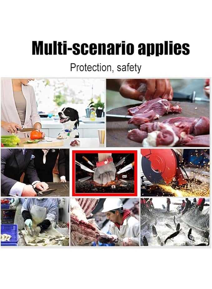 Safety Work Gloves, Cut-Resistant, Grade 9 Protective Gloves for Meat Processing and Handling Sharp Tools - Image 2