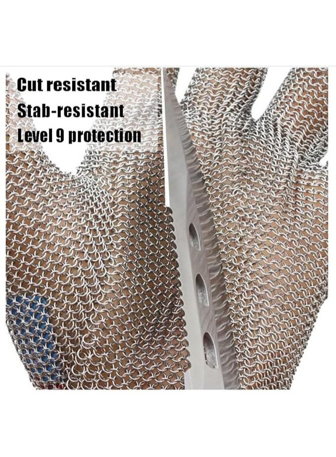 Safety Work Gloves, Cut-Resistant, Grade 9 Protective Gloves for Meat Processing and Handling Sharp Tools - Image 3