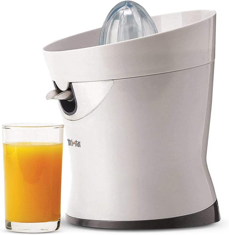 Tribest CitriStar CS-1000 Electric Citrus Juicer with Stainless Steel Strainer and Spout (White) - Image 1