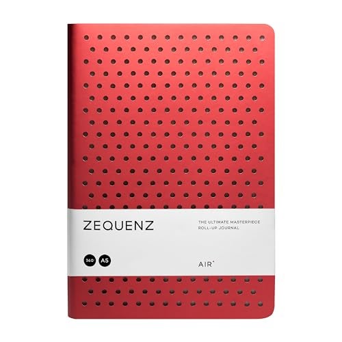 Zequenz A5 Dotted Notebook – RED| 400 Pages, 70 GSM | Soft Cover, 360° Flexible Binding |Handmade| Ideal for Bullet Journaling| Air Series - Image 1