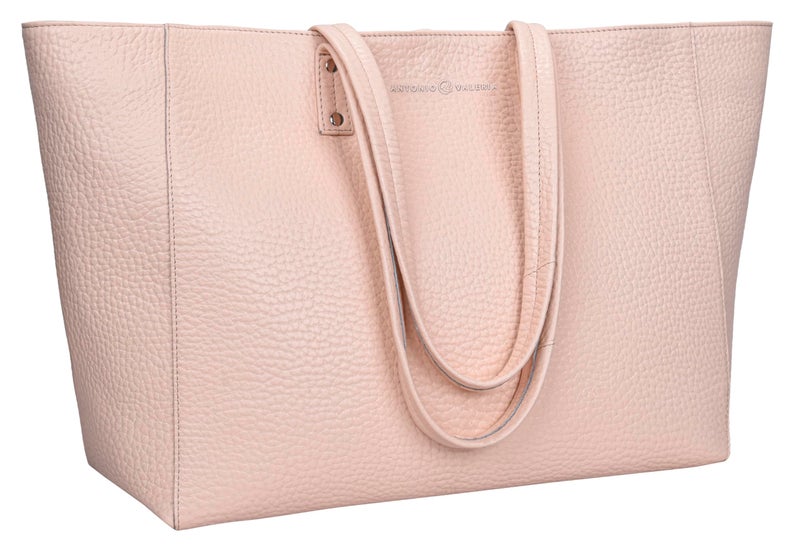 ANTONIO VALERIA Avery Nappa Cream Leather Tote/Top Handle Shoulder Bag for Women - Image 1