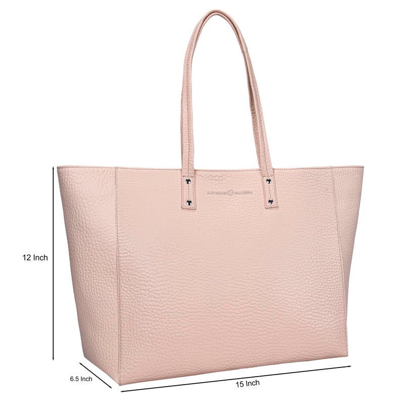 ANTONIO VALERIA Avery Nappa Cream Leather Tote/Top Handle Shoulder Bag for Women - Image 2