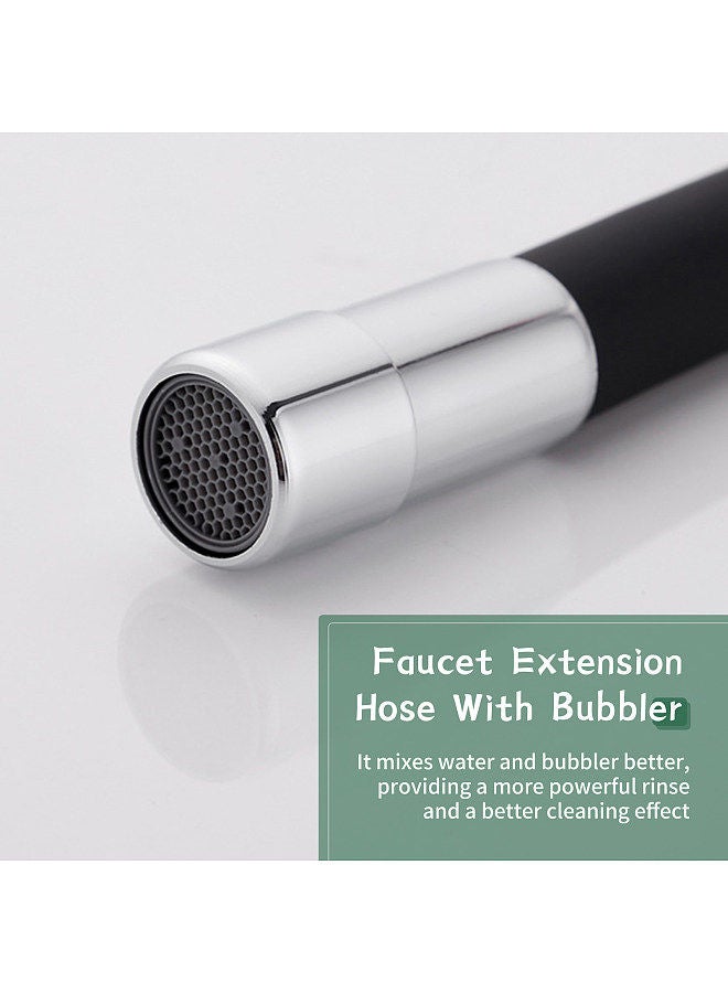 360 Degree Faucet Sprayer Extension Hose Silicone Extension Tube with Leakproof Gasket Bubbler Flexible Faucet Extender Water Hose - Image 3