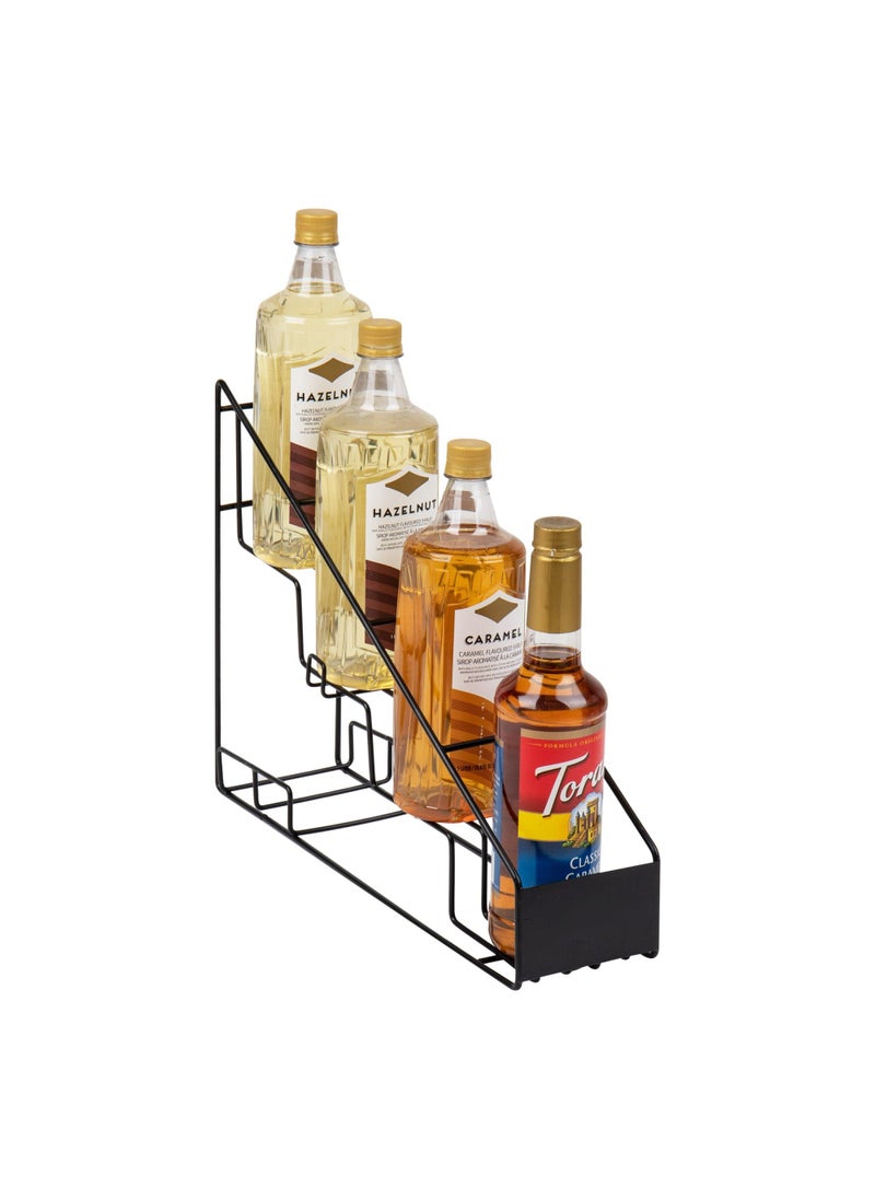 Mind Reader Mind Reader Coffee Syrup Station Coffee Bar Accessories Kitchen Countertop Organizer Metal 425L x 1725W x 13H Black 