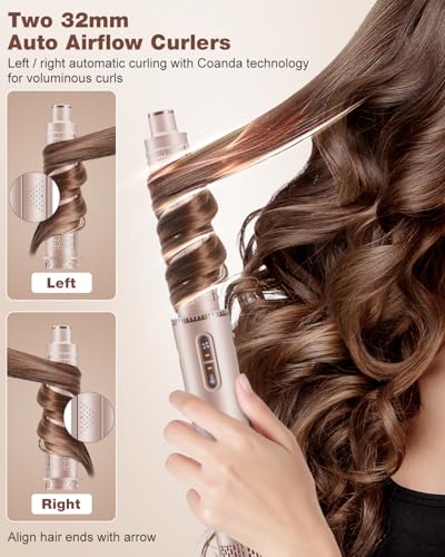 7MAGIC 7 in 1 Hair Styler & Hair Dryer Brush, 110,000 RPM High-Speed Blow Dryer with Negative Ions for Frizz-Free Styling Fast Drying Curling Volumizing Straightening, Hot Air Styler with Travel Case - Image 3