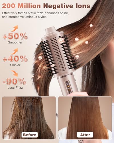 7MAGIC 7 in 1 Hair Styler & Hair Dryer Brush, 110,000 RPM High-Speed Blow Dryer with Negative Ions for Frizz-Free Styling Fast Drying Curling Volumizing Straightening, Hot Air Styler with Travel Case - Image 4