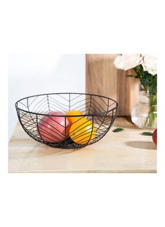DANUBE HOME Atticus Iron Fruit Basket Metal Iron Modern Houseware Fruit And Vegetables Rack L30XH11.7cm Black  - Image 1