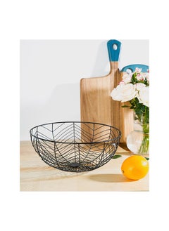 DANUBE HOME Atticus Iron Fruit Basket Metal Iron Modern Houseware Fruit And Vegetables Rack L30XH11.7cm Black  - Image 3