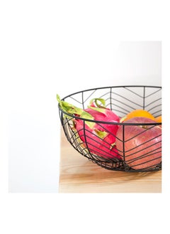 DANUBE HOME Atticus Iron Fruit Basket Metal Iron Modern Houseware Fruit And Vegetables Rack L30XH11.7cm Black  - Image 5