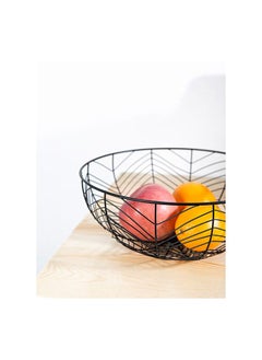 DANUBE HOME Atticus Iron Fruit Basket Metal Iron Modern Houseware Fruit And Vegetables Rack L30XH11.7cm Black  - Image 4