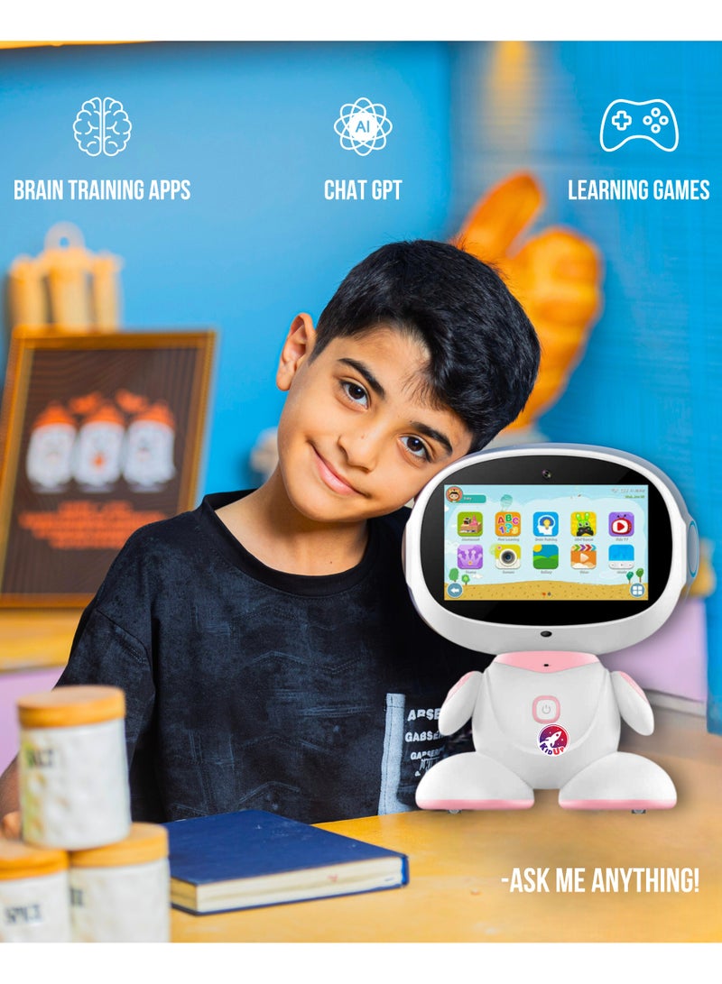 كيد أب روبوت ذكي للأطفال – مساعد الواجبات المنزلية بتقنية ChatGPT لعبة تعليمية من نوع STEM مزودة بشاشة لمس قياس 7 بوصات، وتحكم صوتي، وقدرة على الرسم والغناء والرقص. هدية جميلة للأولاد والبنات من عمر 3 إلى 10 سنوات، مع خاصية التحكم عن بُعد ورفيق للتعلّم. - Image 3