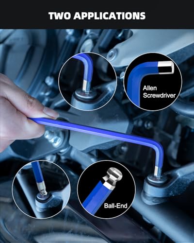 ROTATION 14PC Jumbo Hex Key Allen Wrench Set, Metric 1.5-19mm, Long Ball End high-strength chrome vanadium Steel | Automotive Mechanic Furniture | Pro-Grade Allen Wrench Tools - Image 5