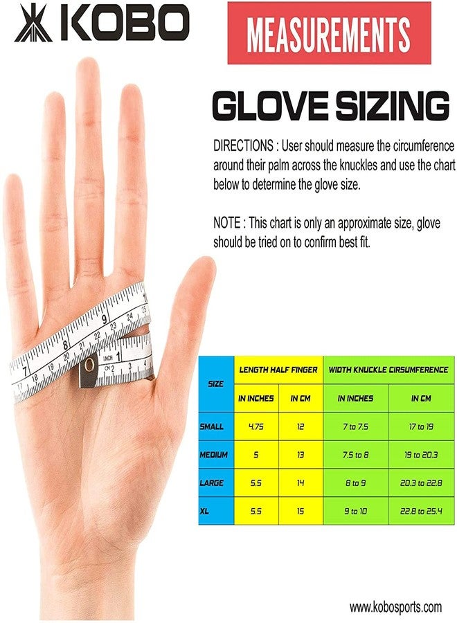 كوبو قفازات Kobo Gym WTG-80 للرجال والنساء، قفازات لرفع الأثقال الاحترافي والتدريب البدني والتمارين الرياضية - Image 4