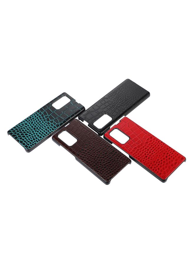 اس-توب جراب لهاتف LG Wing 5G مصنوع من جلد التمساح بطبقة علوية من جلد البقر - Image 4