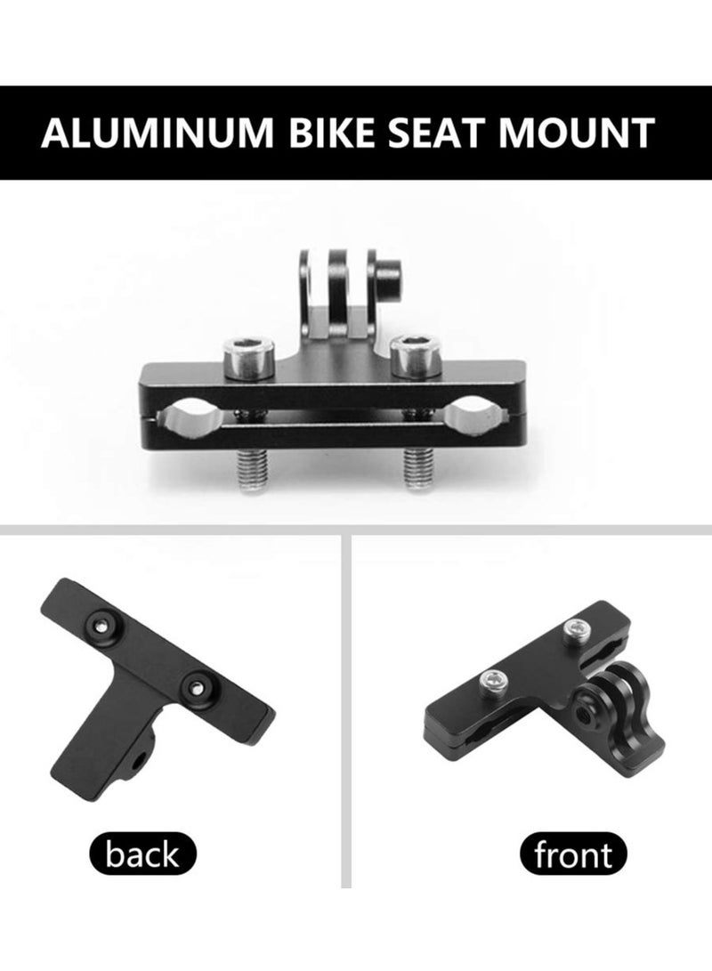 Camera Bike Saddle Mount - Compatible with GoPro Hero 10/9/8/7/6/5s/5/4s/4/3+, Campark, AKASO, DJI OSMO & Most Sports Cameras - Durable Aluminum Clip for Bike Seat Rail. - Image 2