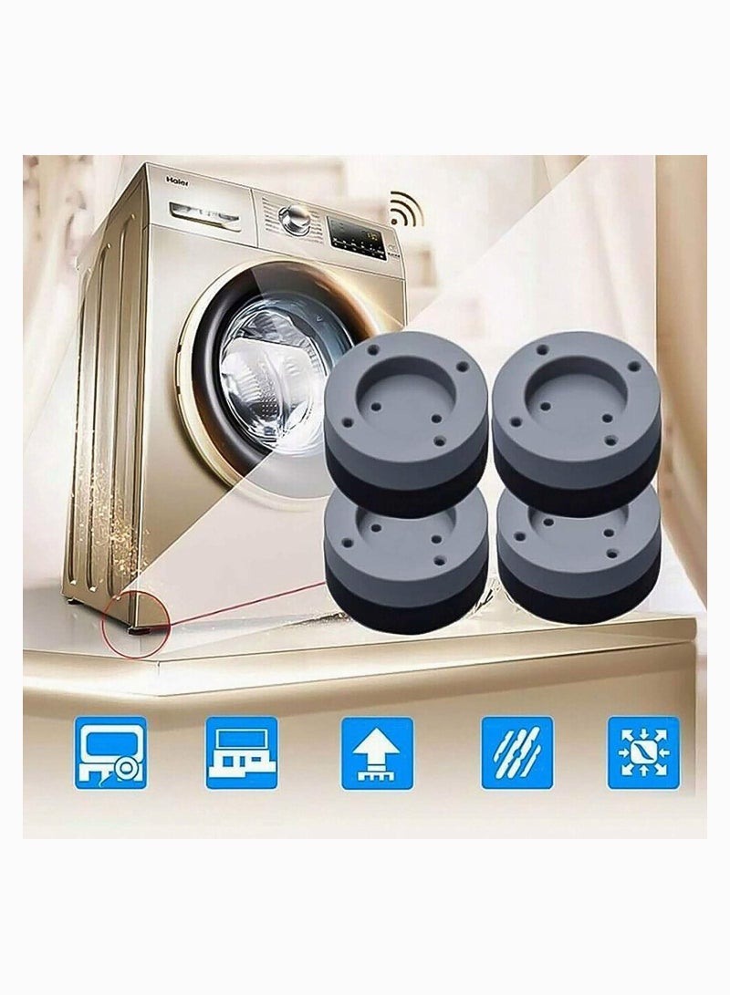 واي آند دي Washing Machine Feet Pads, Non Slip Mat, Support Leg, Shock And Noise Cancelling for Protects Laundry Room Floor 4Pcs (8.5cm)  - Image 2