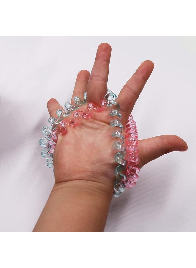 MaberryTech Direct Sensory Stretchy Kids Bracelets 6 Pack Funny Speech and Communication Aid Coil Toys for Boys Girls with Autism ADHD Fidget Anxiety or Special Needs  Assorted Colors - Image 5