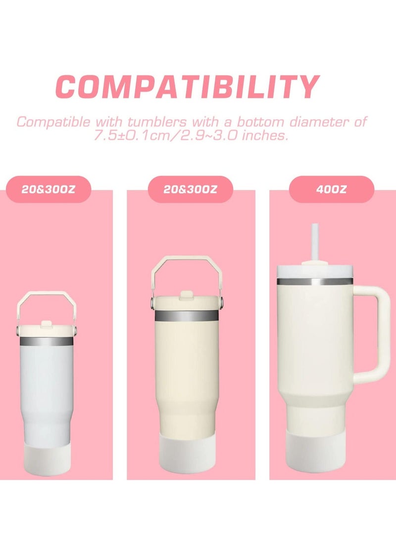 Protector Silicone Boot Compatible with Stanley Quencher Adventure 40oz  Stanley IceFlow 20oz 30oz, Water Cup Silicone Protective Bottom Cover, Reduces Noise 2PCS  - Image 5