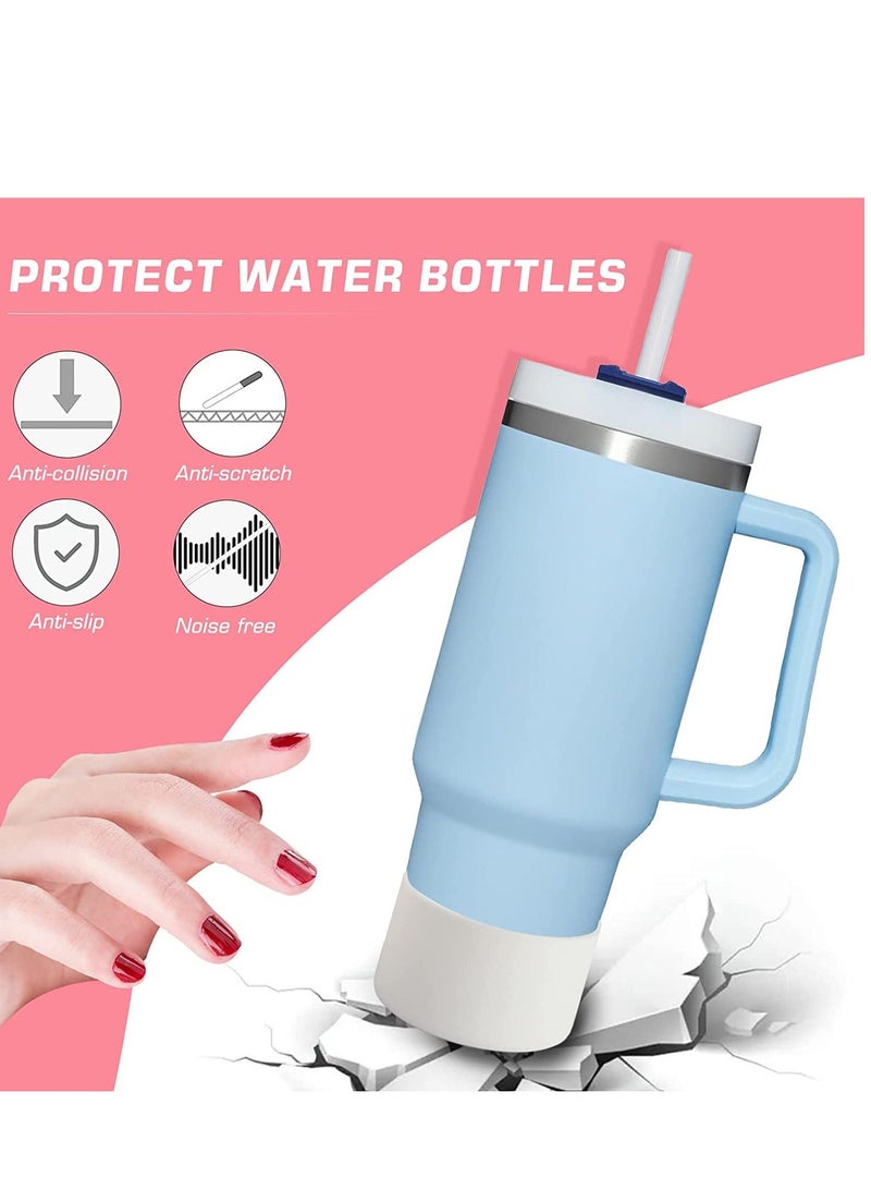 Protector Silicone Boot Compatible with Stanley Quencher Adventure 40oz  Stanley IceFlow 20oz 30oz, Water Cup Silicone Protective Bottom Cover, Reduces Noise 2PCS  - Image 3