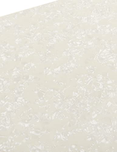 Mr.Power 11.6 x17 Inch Guitar Bass Pickguard Blank Material DIY Sheet Scratch Plate Backplate for Strat Tele Guitar Jazz P Bass (4Ply Vintage White Pearl)) - Image 4