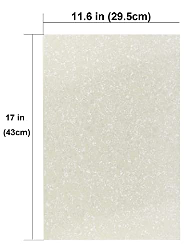 Mr.Power 11.6 x17 Inch Guitar Bass Pickguard Blank Material DIY Sheet Scratch Plate Backplate for Strat Tele Guitar Jazz P Bass (4Ply Vintage White Pearl)) - Image 2