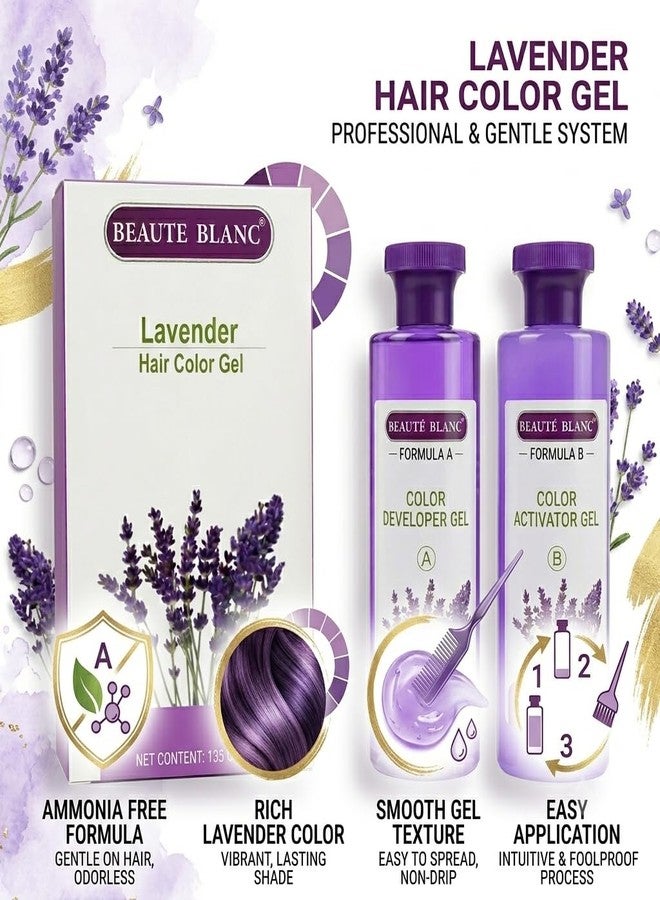 BEAUTE BLANC Lavender Hair Color Dye For Men, Women | Nourishing Hair Dye with Shine & Softness | Long Lasting Hair Care Gel for Black Hair- 1000ml (Pack Of 1) - Image 3