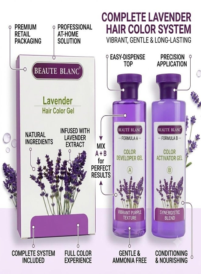 BEAUTE BLANC Lavender Hair Color Dye For Men, Women | Nourishing Hair Dye with Shine & Softness | Long Lasting Hair Care Gel for Black Hair- 1000ml (Pack Of 1) - Image 2