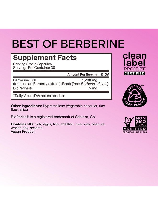 هوم مكمل HUM Best of Berberine بتركيز 1200 ملغ - فعالية نقية لتعزيز صحة الأيض، مُعزز بالبيوبيرين لتحقيق أقصى امتصاص (60 كبسولة) - Image 5