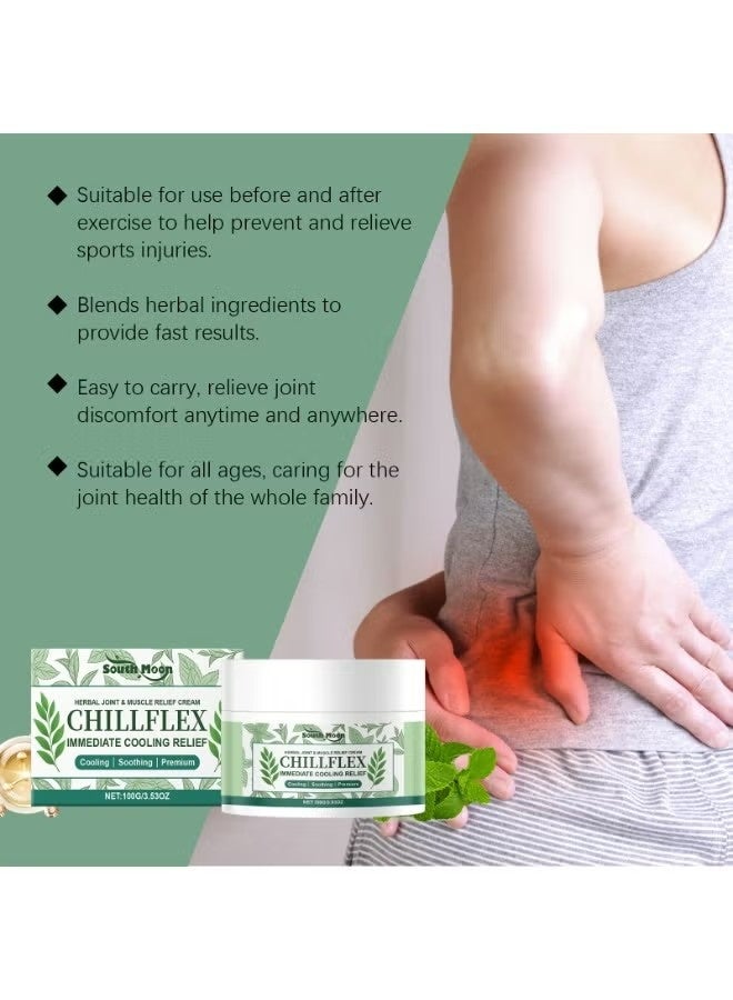 ساوث مون كريم منثول المهدئ، كريم تبريد فوري، مرهم تخفيف الألم، تعزيز الحركة والمرونة، دعم الصحة المشتركة، الإغاثة السريعة للألم في العضلات والمفاصل 100 مل - Image 5