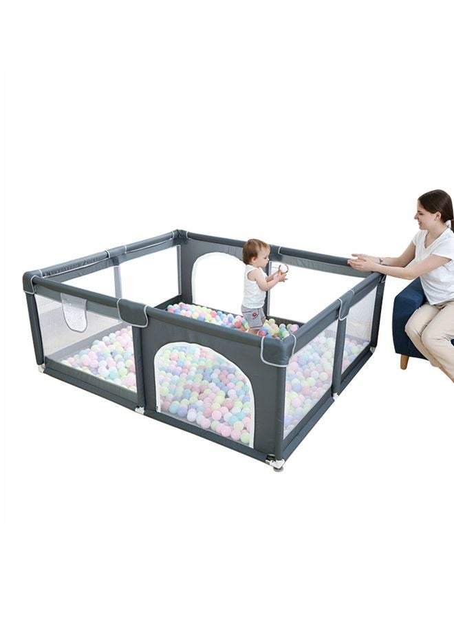 Cool Baby Children's play game fence indoor baby toddler safety fence baby crawling playground baby playpen 150 * 180 * 60 CM (Grey) - Image 1
