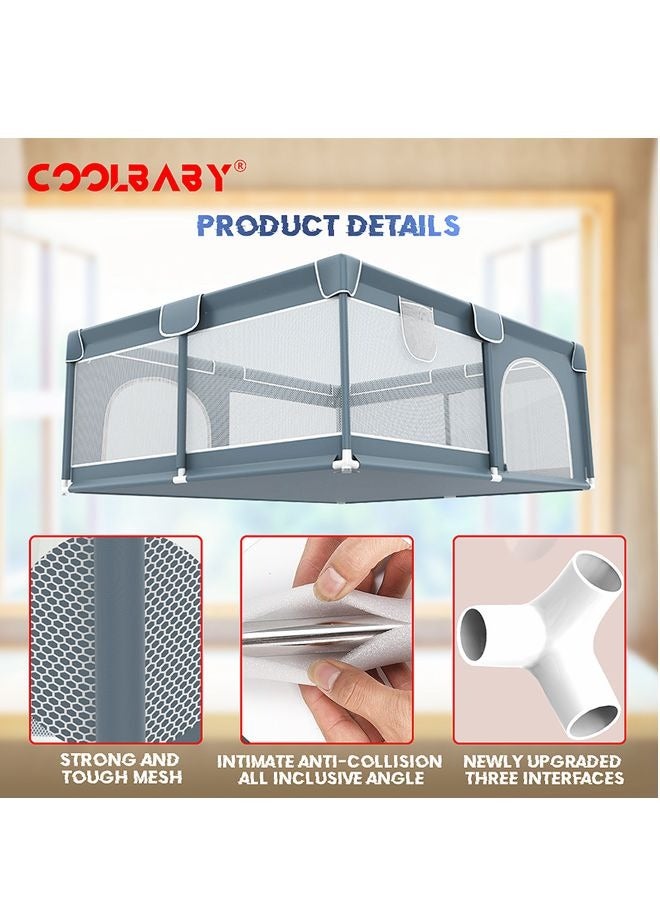 Cool Baby Children's play game fence indoor baby toddler safety fence baby crawling playground baby playpen 150 * 180 * 60 CM (Grey) - Image 4