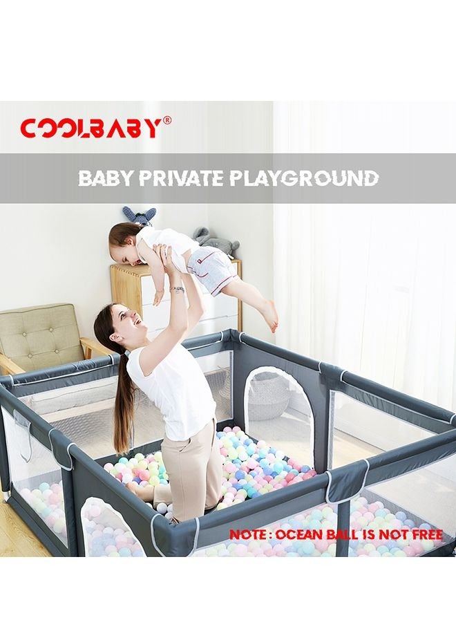 Cool Baby Children's play game fence indoor baby toddler safety fence baby crawling playground baby playpen 150 * 180 * 60 CM (Grey) - Image 3