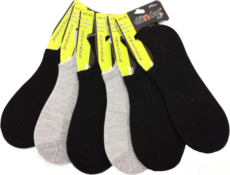 Dündar Dundar Seamless Quality Men's Sneaker Ballet Socks - 6 pcs - Image 1