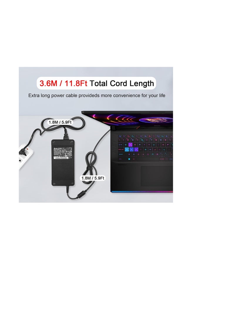 Terabyte شاحن كابل طاقة 230 واط لـ MSI Vector GP66 GP66HX GP76 GP76HX MSI Raider GE77 GE76 Titan GT77 Delta ADP-330CB B - Image 3