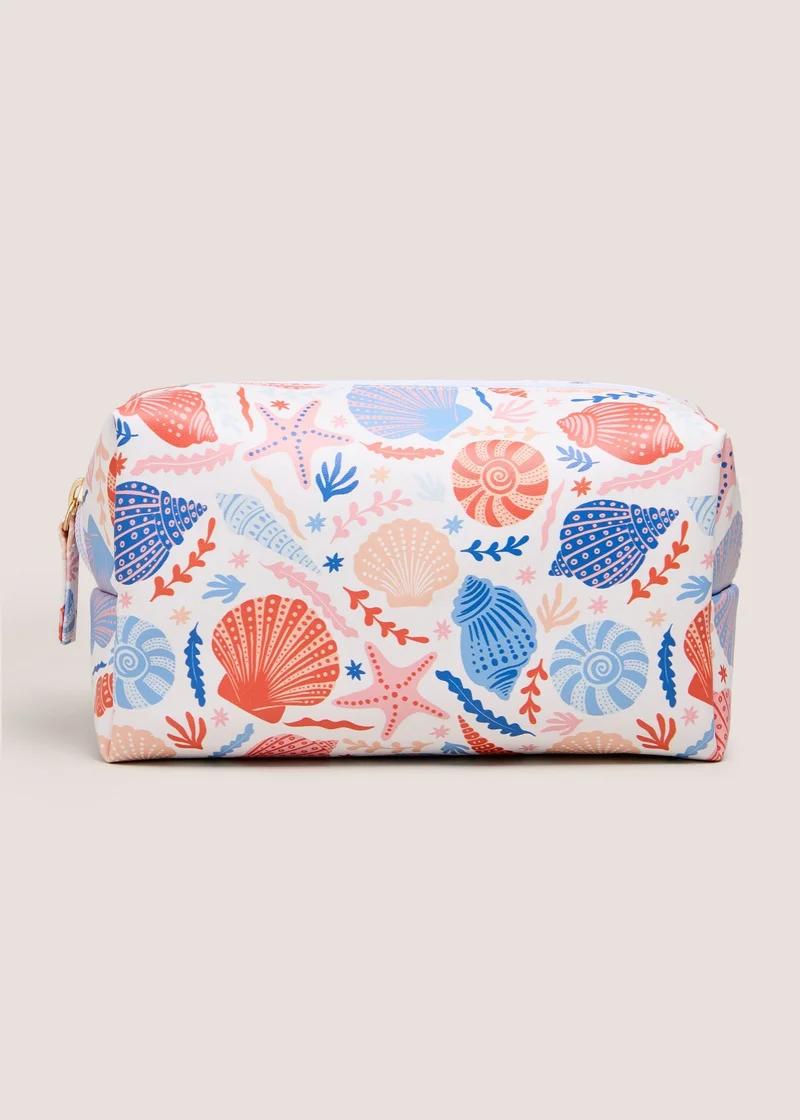 Matalan Shell Print Makeup Bag Multi