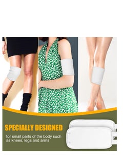 SYOSI 2pcs Castor Oil Pack Wrap, Reusable Castor Oil Pack Oil-Proof Castor Oil Pack Kit Castor Oil Compress Pads for Calf Knees Arms (White)  - Image 4