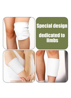 SYOSI 2pcs Castor Oil Pack Wrap, Reusable Castor Oil Pack Oil-Proof Castor Oil Pack Kit Castor Oil Compress Pads for Calf Knees Arms (White)  - Image 2