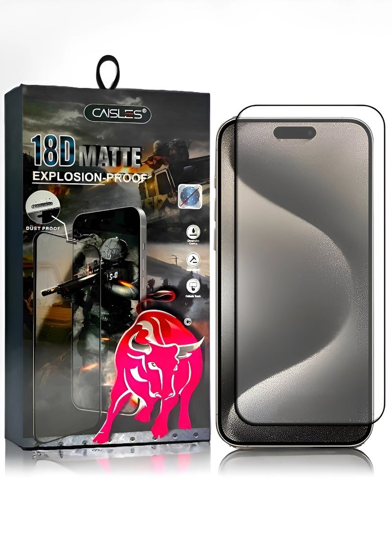 CAISLES Nano screen protector (anti-fingerprint) for iPhone 15 Pro from Caisles, complete protection against falling and scratching - Image 1