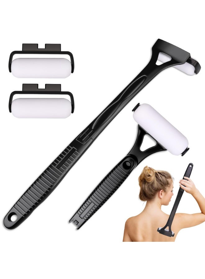 OSHIMA Foldable Back Lotion Applicator with Long Handle, Lotion Applicator for Back with 3PCS Replacement Foam Sunscreen & Tanning Roller, Ergonomic Self Application Tool for Moisturizer Cream Oil - Image 1