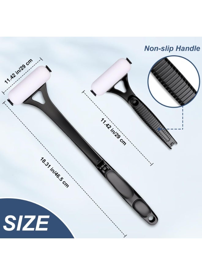 OSHIMA Foldable Back Lotion Applicator with Long Handle, Lotion Applicator for Back with 3PCS Replacement Foam Sunscreen & Tanning Roller, Ergonomic Self Application Tool for Moisturizer Cream Oil - Image 2