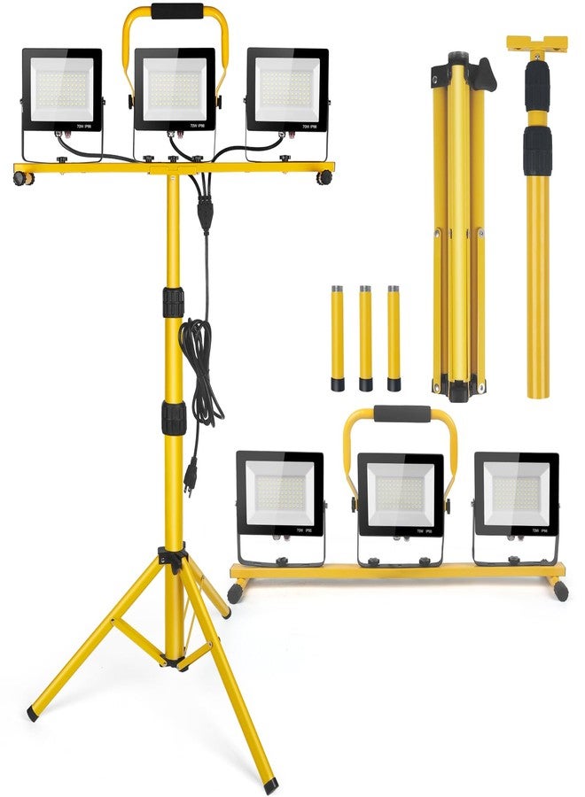 PBPHX 22000 Lumens LED Work Lights with Bracket (Yellow-3 Heads) - Image 1