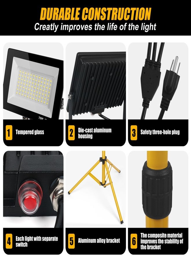 PBPHX 22000 Lumens LED Work Lights with Bracket (Yellow-3 Heads) - Image 4