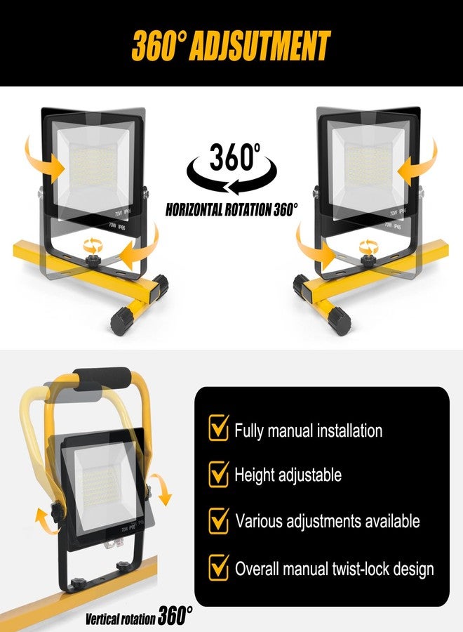 PBPHX 22000 Lumens LED Work Lights with Bracket (Yellow-3 Heads) - Image 5