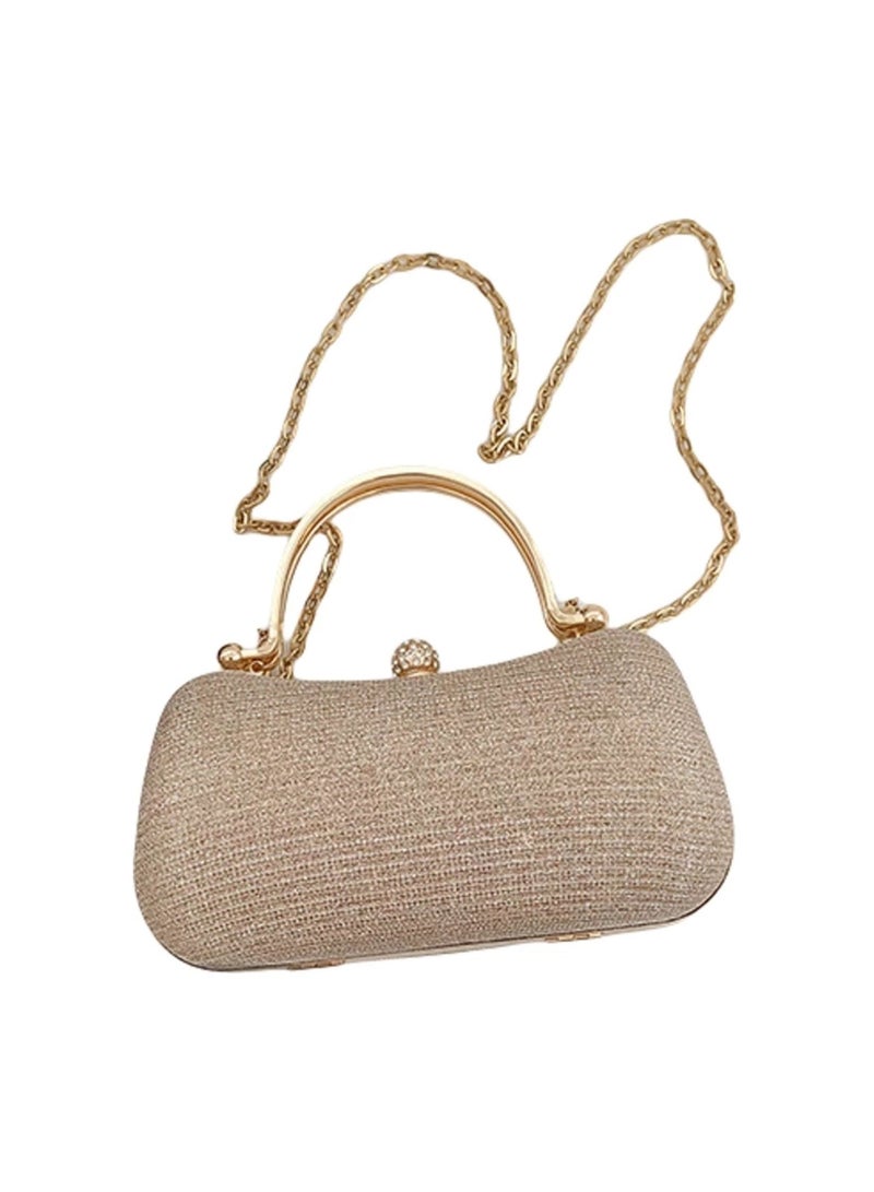 Elegant Sparkle Clutch Purse Top Handle & Removable Chain Formal Party Bag for Wedding - Image 1