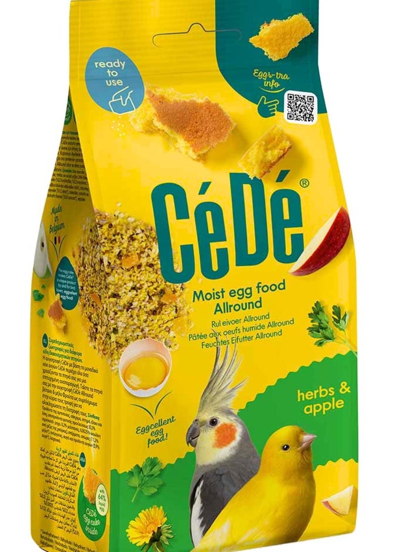 CeDe Egg Food Moist Allround Herbs & Apple 200g - Image 1