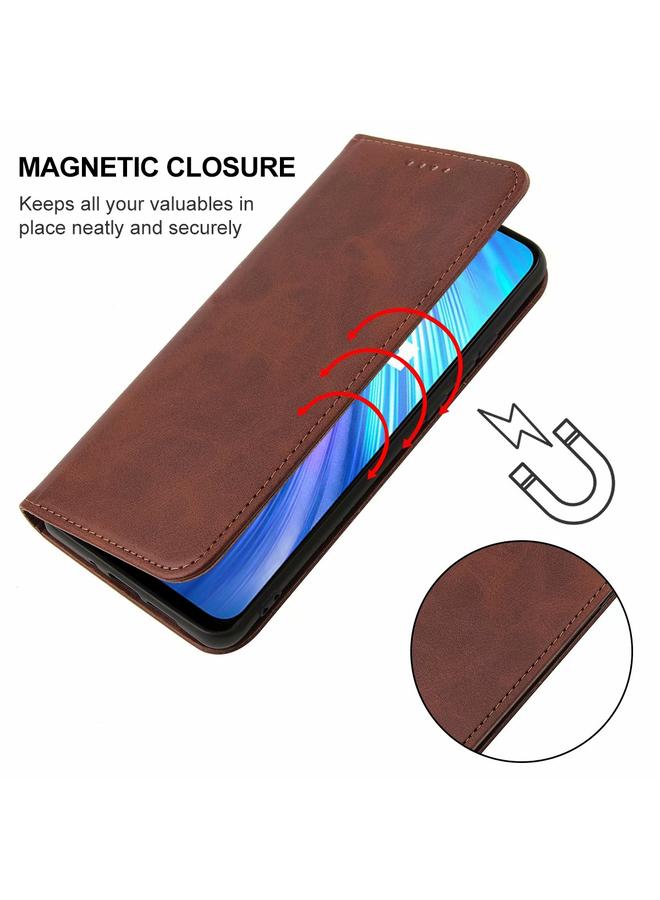 S-TOP Case For Realme 6 Magnetic Closure Leather Phone Case - Image 5