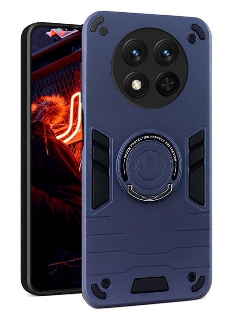 Case with Kickstand, Shockproof and Anti Scratch Magnetic Ring Holder Stand Protective Phone Cover For Honor X9C  (Blue)