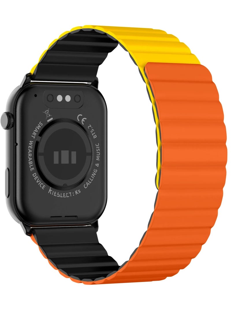 كيسلكت ساعة ذكية باللون الأسود YFT2031EU Ks Calling، تدعم 70 وضعًا رياضيًا وتسجل البيانات الرياضية النشطة - Image 3